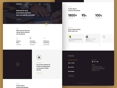Landing Page Forensic Accountant Expert accounting brazil clean company contabilidade design empresa forense landing page law minimalism startup ux
