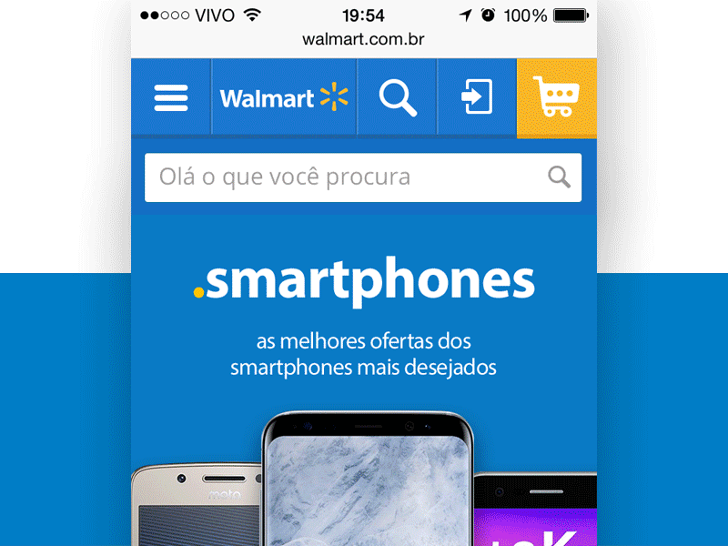 smartphones walmart.com blue campaign e commerce gif minimalist mobile smartphones walmart
