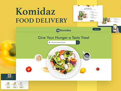 Komidaz app delivery design food graphic design online onlineordering ui ux