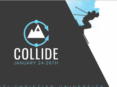 Ski Retreat collide logo mountain ski