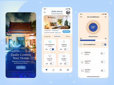 Smart Home Mobile App.. app branding design mobile app nh smart home ui ux