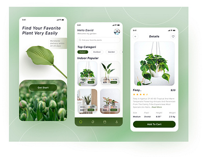 Plant Shop Mobile App app design e commerce app mobile app nh plant app shop ui ux