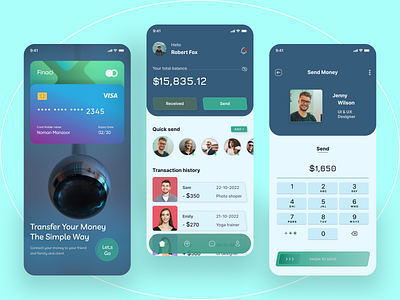 Money Transfer Mobile App app design bank app banking app cryptocurrency app finance app mobile app money transfer app nh.bd personal account app ui design ux design