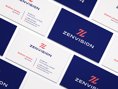 Zenvision Logo-Business Card branding classic logo creative logo design graphic design logo logo design logodesign modern logo z alphabet logo z letter z letter logo z logo