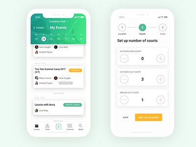 Debut - Tennis court booking app app design debut ios mobile app mockup ui usability testing user interface user journey ux ux design agency wireframing