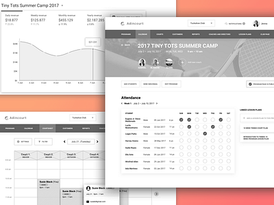 Wireframes - coach director view ui user interface usertesting ux ux design agency uxdesign webapp design wireframes wireframing