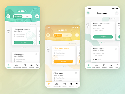 Tennis Coach App Look and Feels app design ios app tennis ui ux ux design agency