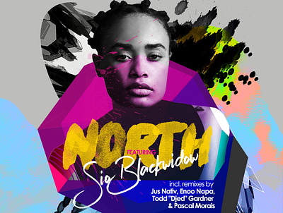 North, Sio Blackwidow album art album cover albumart albumcover colorful colourful coverart design graphic design graphicdesign