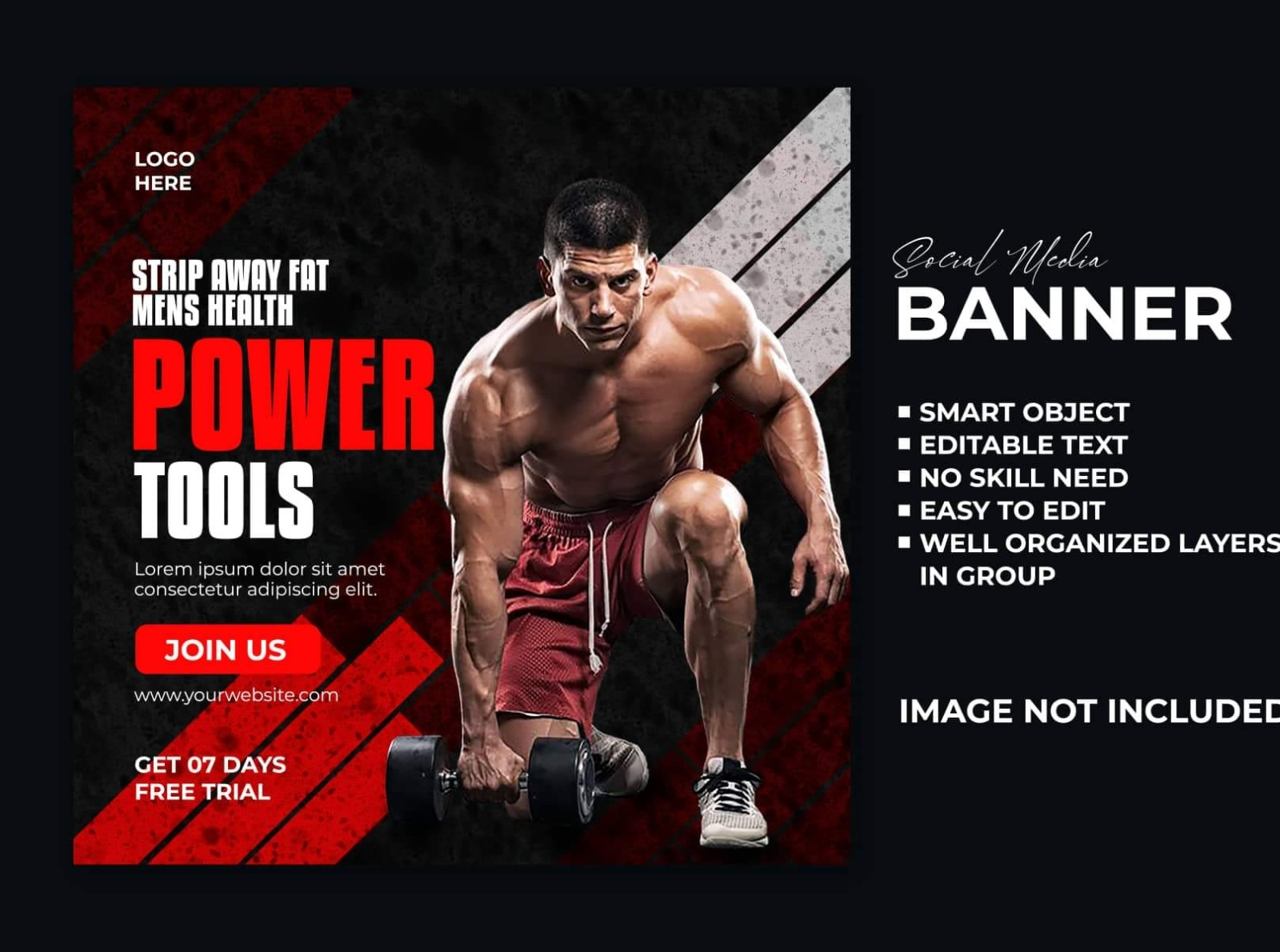 Gym Banner Design by Md Raihan on Dribbble
