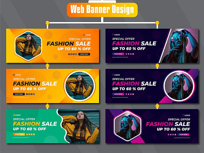Fashion sale web banner Design.