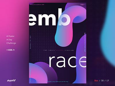 026 - Embrace 3d challenge design illustrator lettering mash mesh object photoshop poster posteraday typography