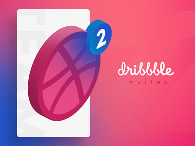 X2 - Dribbble - Invites design dribbble iconography illustration invite minimal ui ux