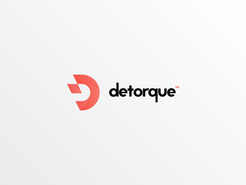 Detorque Logo branding detorque flat font identity letters logo logotype simple type