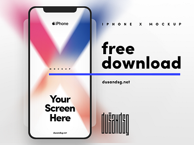 iPhone X - Free Mockup by dusandsg apple download free iphone iphonex mockup mockups phone