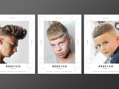 Reef & Co - Posters beauty brand brand identity branding creative design fashion hairsalon identity poster typography