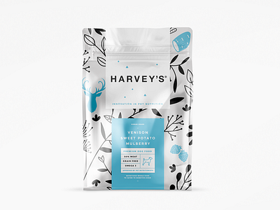 Harvey's Pet Food color contemporary design dog fmcg graphic illustration minimal packaging pet