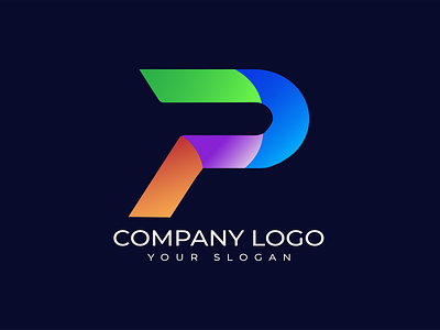 Letter P Gradient Logo activist logo advocate branding design graphic design illustration innovative. logo ui ux vector