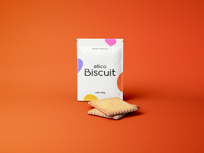 Allico Biscuit Packaging brand branding clean design graphic design minimalist packaging typography