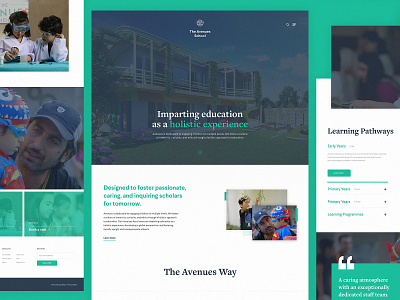 Avenues Web Design design identity minimal pakistan school teal ui ux web webdesign white space
