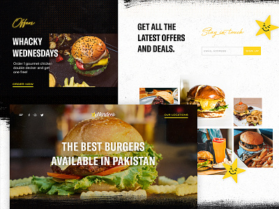 Hardee's Pakistan Website burger dark design fast food food franchise hardees pakistan ui web website yellow