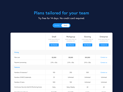 Pricing Page blue design list minimal monthly pakistan pricing ui ux web yearly