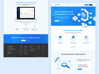 Cloud Security Website Design blue cloud design minimal security ui ux website websitedesign white space