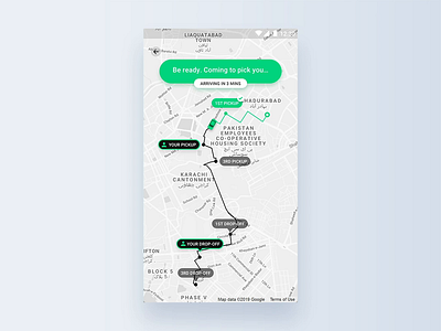 Navigation Details Interaction adobexd animation app careem carpool design interaction interface karachi maps navigation pakistan prototype ride sharing travel uber ui uiuxdesign ux waze