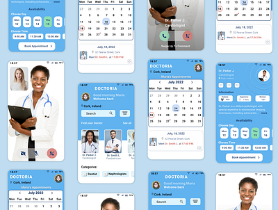 Doctoria App - Connecting patients and Doctors app branding design graphic design ui ux