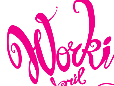 movie poster cursive hand lettering lettering pink type
