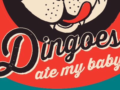 Dingoes at my baby gig poster by meagan hyland on Dribbble