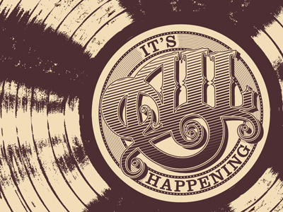 It's All Happening almost famous film illustration lettering pop culture print typography