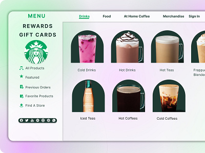 Modern coffee store landing page cold drink store glassy designs landing page latest tranding ui design new design top store design tranding designs ui ui ux design website design