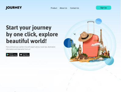 Traveling Website Design design figma holidays hospitality journey landing page location traveling uiux designer vacations website design