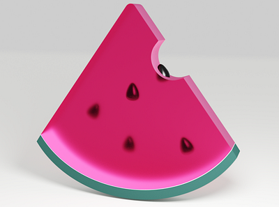 Random watermelon 3D model. Do you like it? :) 3d blender watermelon