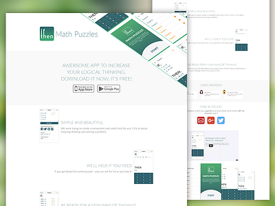 App Landing Page app landing landing math puzzle