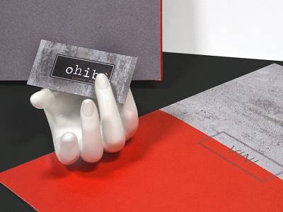 Ohibo - Restaurant Business Card and Menu cover artofmenu concrete fedrigoni food graphic design menu naftastudio pantone paperlover