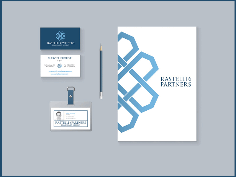 Rastelli & Partners Branding - Stationary bluelight branding fuelformind graphic design identity nafta naftastudio stationary
