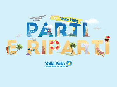 Yalla Yalla - Promo fuelformind holiday illustration naftastudio summer trip typography vector yallayalla