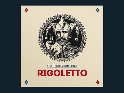 RIGOLETTO - meet Hamburger Gourmet festival special burger bitmapglitch fuelformind graphics design illustration naftastudio parma verdifestival