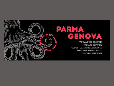 PARMA/GENOVA - Meet HG. - Monthly Special Burger fuelformind graphics illustration naftastudio