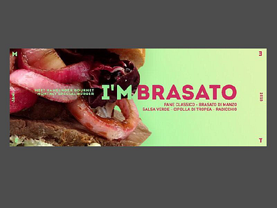 “IMBRASATO” - MEET Hamburger Gourmet / Monthly Special Burger fuelformind graphics illustration naftastudio