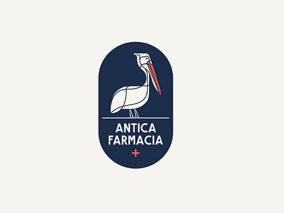 Antica Farmacia Logotype - Pelican antica farmacia brand graphic design label logotype naftastudio pelican pharmacy visual system