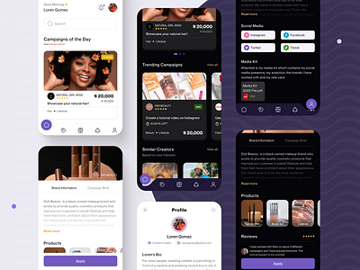 LinQ : Light mode/ Dark mode mobile app product design ui ux