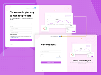 SaaS Sign up & Sign in pages