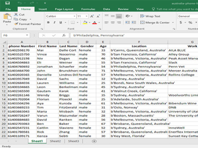 My Typing Data Entry Australia Phone List Database