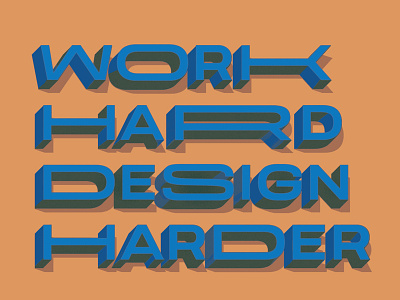 Typeography 3d design illustrator text type