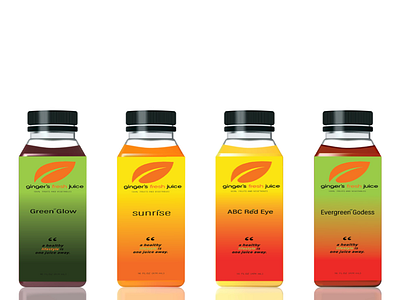 Gingers Fresh Juice Co. Labeling & Packaging Design