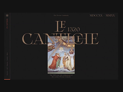 Le Cantiche @1320-2020 ⁙ 002 ⁙ animation clean design minimal type typography ui web web design website