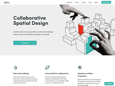 Arkio - Collaborative Spatial Design animation app brand branding clean design flat illustration logo minimal type typography ui ux web web design website