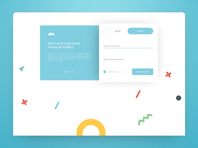 Signup brand branding clean design desktop flat icon illustration landing page meniga minimal signup type typography ui ui ux ux web web design website